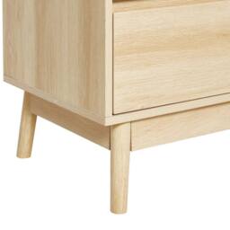 Wyld and Coco 3-Drawer Chest Light Brown MDF with Pine Legs - thumbnail 8