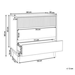 Wyld and Coco 3-Drawer Chest Light Brown MDF with Pine Legs - thumbnail 3