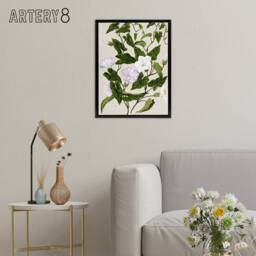 "Artery8 New Zealand Bindweed Wildflowers Featon Framed Canvas Wall Art Print in Beige - Size: W12"" x H16""" - thumbnail 3