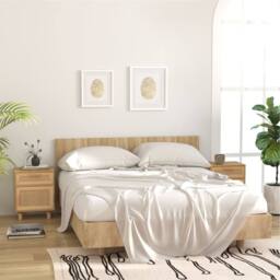 Berkfield Home Bedside Cabinets 2 pcs Brown Solid Wood Pine & Natural Rattan