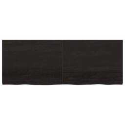 Berkfield Home Table Top Dark Grey 160x60x(2-4) cm Treated Solid Wood Oak - thumbnail 4