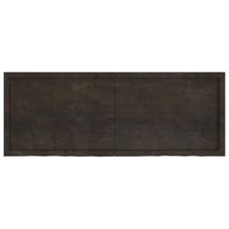 Berkfield Home Table Top Dark Grey 160x60x(2-4) cm Treated Solid Wood Oak - thumbnail 3