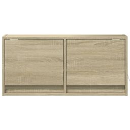 Berkfield Home TV Wall Cabinet with LED Lights Sonoma Oak 80x31x35 cm in Brown - Size: 80 x 31 x 35 cm - thumbnail 6