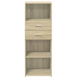 Berkfield Home Highboard Sonoma Oak 45x42.5x124 cm Engineered Wood in Light Tan - thumbnail 4