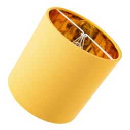 Happy Homewares Contemporary Cotton Lamp/Light Shade with Shiny Paper Inner in Mustard - Size: 12 inches - thumbnail 3