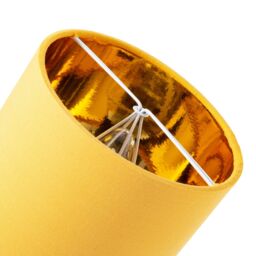 Happy Homewares Contemporary Cotton Lamp/Light Shade with Shiny Paper Inner in Mustard - Size: 12 inches - thumbnail 4