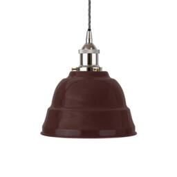 SE Home Burgundy Red Lincoln Pendant Light - Nickel - Grey Twisted - thumbnail 1