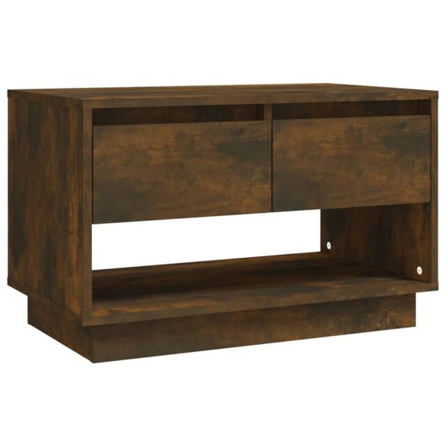 Berkfield Home TV Cabinet Smoked Oak 70x41x44 cm Engineered Wood in Brown - Size: 70 x 41 x 44 cm - image 1