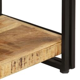 Berkfield Home 3-Tier Bookcase 140x30x80 cm Solid Mango Wood in Brown - Size: 140 x 30 x 80 cm - thumbnail 4