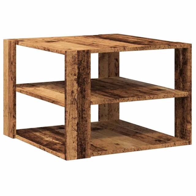 Berkfield Home Coffee Table Old Wood 58x58x40 cm Engineered Wood in Brown - Size: 58 x 58 x 40 cm - image 1