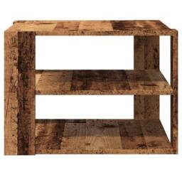 Berkfield Home Coffee Table Old Wood 58x58x40 cm Engineered Wood in Brown - Size: 58 x 58 x 40 cm - thumbnail 4