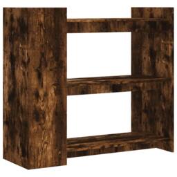 Berkfield Home Console Table Smoked Oak 100x35x90 cm Engineered Wood in Brown - Size: 100 x 35 x 90 cm - thumbnail 6
