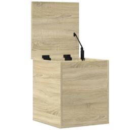 Berkfield Home Storage Box Sonoma Oak 40x42x46 cm Engineered Wood in Light Brown - Size: 40 x 42 x 46 cm - thumbnail 7