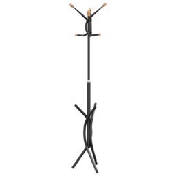 Berkfield Home Coat Stand Black 176 cm Powder-coated Iron - thumbnail 4
