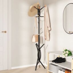 Berkfield Home Coat Stand Black 176 cm Powder-coated Iron - thumbnail 3