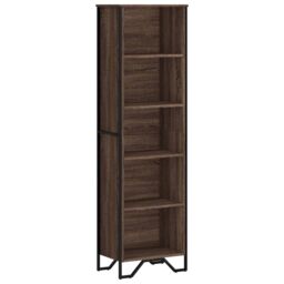 Berkfield Home Bookcase Brown Oak 50x31x169 cm Engineered Wood - Size: 50 x 31 x 169 cm - thumbnail 2