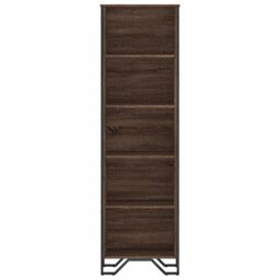 Berkfield Home Bookcase Brown Oak 50x31x169 cm Engineered Wood - Size: 50 x 31 x 169 cm - thumbnail 4