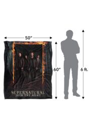 Warner Brothers Supernatural Silky Touch Super Soft Throw Blanket 152x127cm in White - Size: 152x127 cm - thumbnail 3