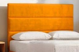"Knight Sleep York Hybrid Sprung Orthopaedic Bed Set No Drawers & 54""Headboard Plush in Mustard - Size: Super King" - thumbnail 4