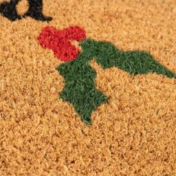 Kukoon Front Door Mat Christmas Décor Natural Coir Rug - Nollaig in Beige - Size: 45 cm x 70 cm - thumbnail 5