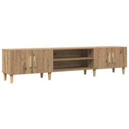 Berkfield Home TV Cabinet Artisan Oak 180x31.5x40 cm Engineered Wood in Brown
