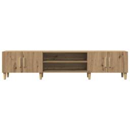 Berkfield Home TV Cabinet Artisan Oak 180x31.5x40 cm Engineered Wood in Brown - thumbnail 4