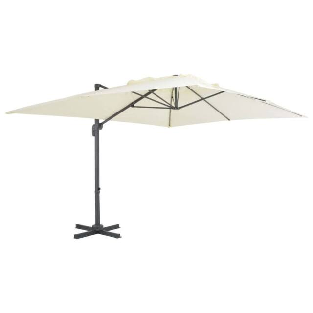 Berkfield Home Outdoor Umbrella with Portable Base Sand in Beige - image 1