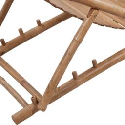 Berkfield Home Outdoor Deck Chair with Footrest Bamboo in Brown - thumbnail 4
