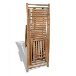 Berkfield Home Outdoor Deck Chair with Footrest Bamboo in Brown - thumbnail 5