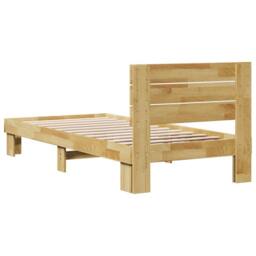 Berkfield Home Beautiful Bed Frame with Headboard without Mattress 75x190 cm Sol in Brown - thumbnail 8