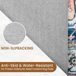 SPETLEK 140*200cm Luxury Non Slip Large Traditional Rugs Bedroom in Beige - Size: 140 cm x 200 cm - thumbnail 4
