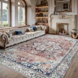 SPETLEK 140*200cm Luxury Non Slip Large Traditional Rugs Bedroom in Beige - Size: 140 cm x 200 cm - thumbnail 5
