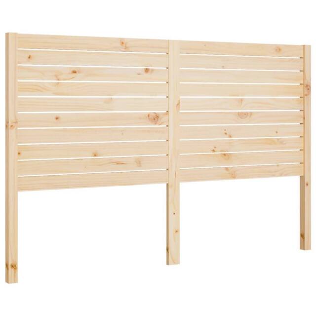 Berkfield Home Bed Headboard 126x4x100 cm Solid Wood Pine in Light Tan - Size: 126 x 4 x 100 cm - image 1