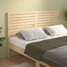 Berkfield Home Bed Headboard 126x4x100 cm Solid Wood Pine in Light Tan - Size: 126 x 4 x 100 cm - thumbnail 2