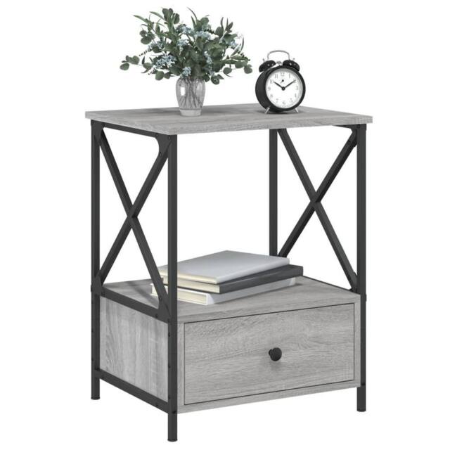 Berkfield Home Durable Bedside Tables 2 pcs Grey Sonoma 50x41x65 cm Engineered Wood - Size: 50 x 41 x 65 cm - image 1
