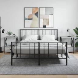 Berkfield Home Durable Bedside Tables 2 pcs Grey Sonoma 50x41x65 cm Engineered Wood - Size: 50 x 41 x 65 cm - thumbnail 2