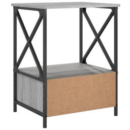 Berkfield Home Durable Bedside Tables 2 pcs Grey Sonoma 50x41x65 cm Engineered Wood - Size: 50 x 41 x 65 cm - thumbnail 9