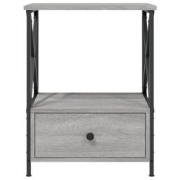 Berkfield Home Durable Bedside Tables 2 pcs Grey Sonoma 50x41x65 cm Engineered Wood - Size: 50 x 41 x 65 cm - thumbnail 6