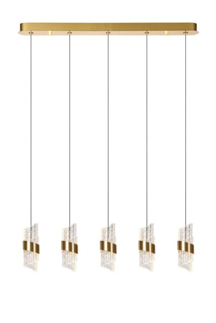 Lucide 'KLIGANDE' Dimmable Adjustable Height Indoor Stylish LED Pendant Light in Yellow - image 1