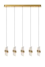 Lucide 'KLIGANDE' Dimmable Adjustable Height Indoor Stylish LED Pendant Light in Yellow