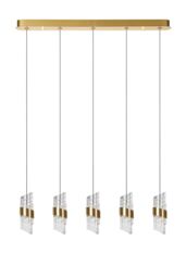Lucide 'KLIGANDE' Dimmable Adjustable Height Indoor Stylish LED Pendant Light in Yellow - thumbnail 2