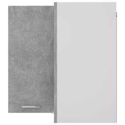 Berkfield Home Hanging Corner Cabinet Concrete Grey 57x57x60 cm Engineered Wood - Size: 57 x 57 x 60 cm - thumbnail 7