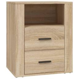 Berkfield Home Classic Bedside Cabinet Sonoma Oak 50x36x60 cm Engineered Wood in Brown - Size: 50 x 36 x 60 cm - thumbnail 3