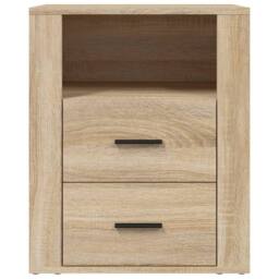 Berkfield Home Classic Bedside Cabinet Sonoma Oak 50x36x60 cm Engineered Wood in Brown - Size: 50 x 36 x 60 cm - thumbnail 6