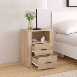 Berkfield Home Classic Bedside Cabinet Sonoma Oak 50x36x60 cm Engineered Wood in Brown - Size: 50 x 36 x 60 cm - thumbnail 1