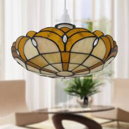 First Choice Lighting Bridgeton - Tiffany Coloured Glass Uplighter Easy Fit Pendant Shade - thumbnail 6