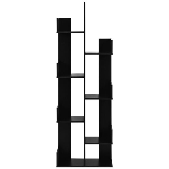 Costway 8 Tier Bookshelf Storage Display Floor Standing Bookcase Shelving Organizer Home in Black - image 1