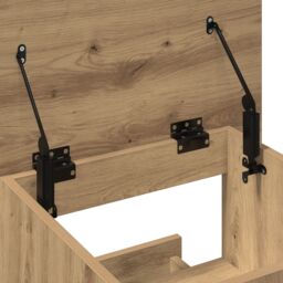 Berkfield Home Lectern Podium with Wheels Artisan Oak Engineered Wood in Brown - thumbnail 9
