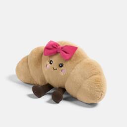 OHS Sweetie Pie Croissant Filled Novelty Scatter Cushion Fleece Toy Gift in Pink - thumbnail 4