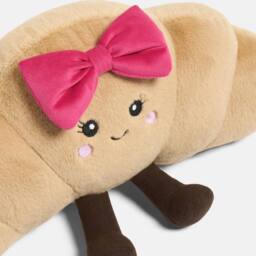 OHS Sweetie Pie Croissant Filled Novelty Scatter Cushion Fleece Toy Gift in Pink - thumbnail 5